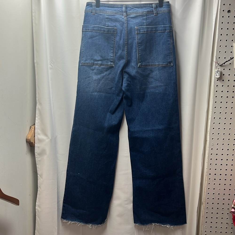 OAT NEW YORK High Rise Wide Leg Raw Hem Jeans- 30 - Picture 5 of 5